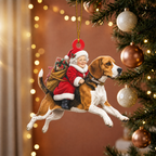 Dog & Mrs. Claus Ornament – Personalized Name