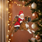 Dog & Mrs. Claus Ornament – Personalized Name