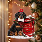 Personalized Dog Christmas Ornament – Custom Pet Name Christmas Mailbox Ornament