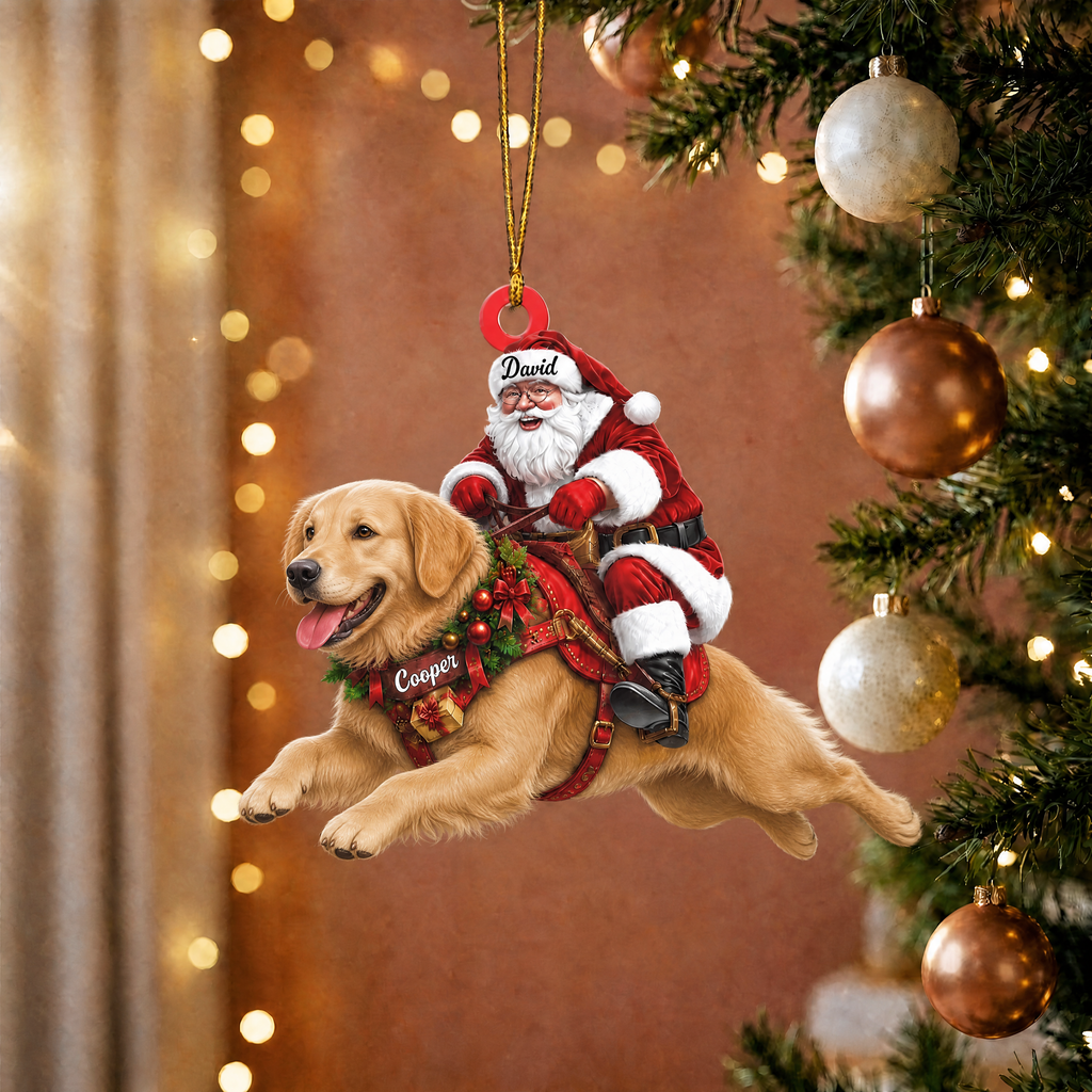 Santa & His Loyal Ride Ornament