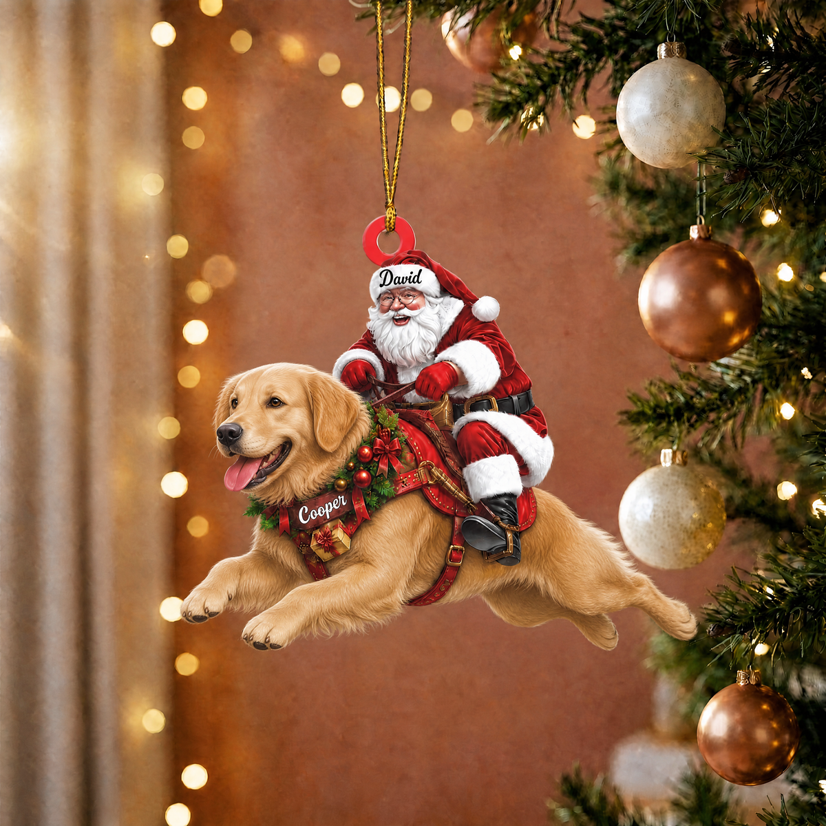 Santa & His Loyal Ride Ornament