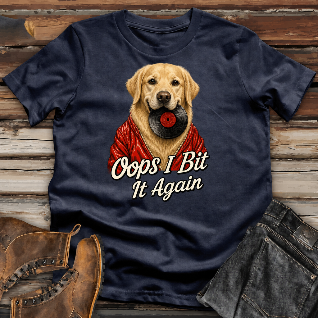Dog "Oops I Bit It Again" Funny T-Shirt