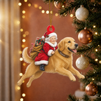 Dog & Mrs. Claus Ornament – Personalized Name