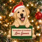 Gift From the Dog Custom Name Ornament