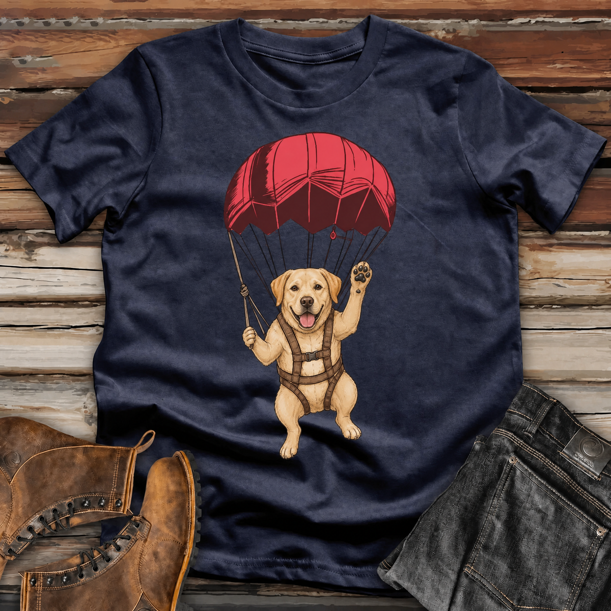 Skydiving Dog T-Shirt