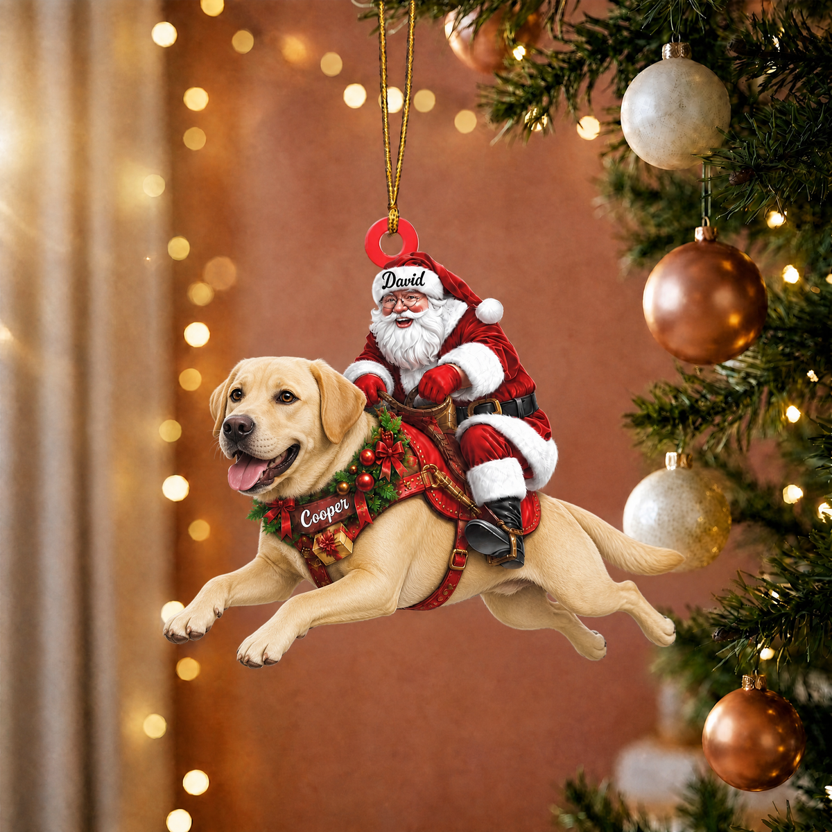 Santa & His Loyal Ride Ornament