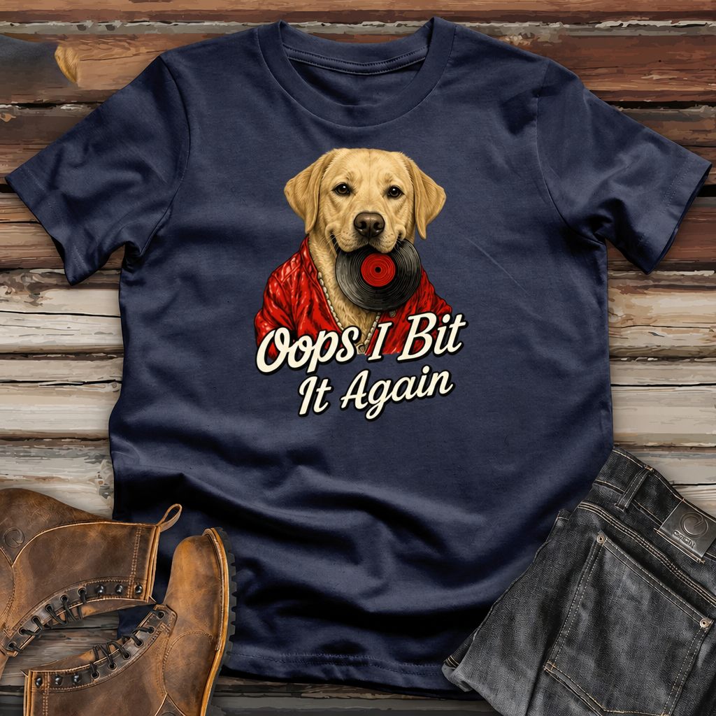 Dog "Oops I Bit It Again" Funny T-Shirt