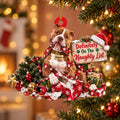 Personalized Dog Christmas Ornament – Definitely on the Naughty List Ornament