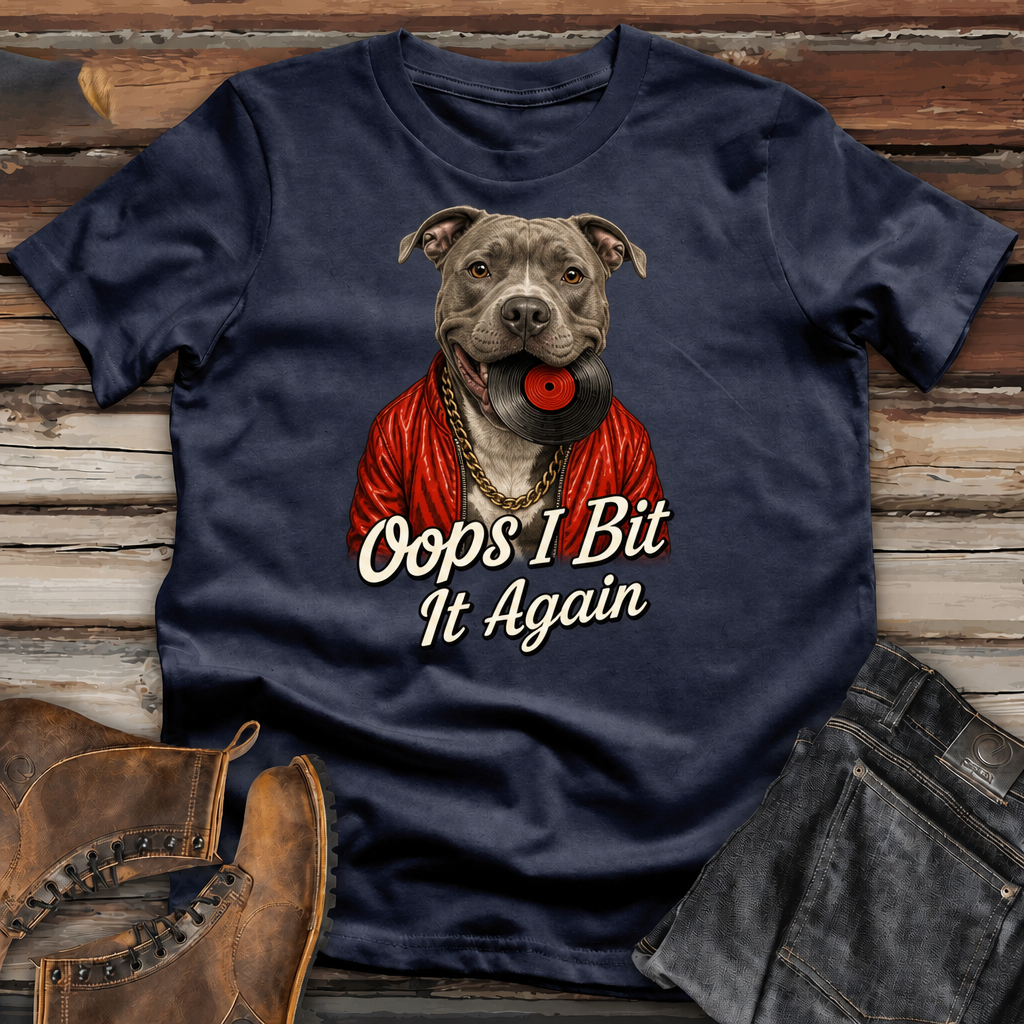Dog "Oops I Bit It Again" Funny T-Shirt