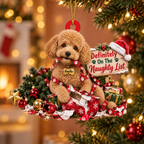 Personalized Dog Christmas Ornament – Definitely on the Naughty List Ornament