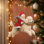 Dog & Mrs. Claus Ornament – Personalized Name