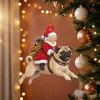 Dog & Mrs. Claus Ornament – Personalized Name