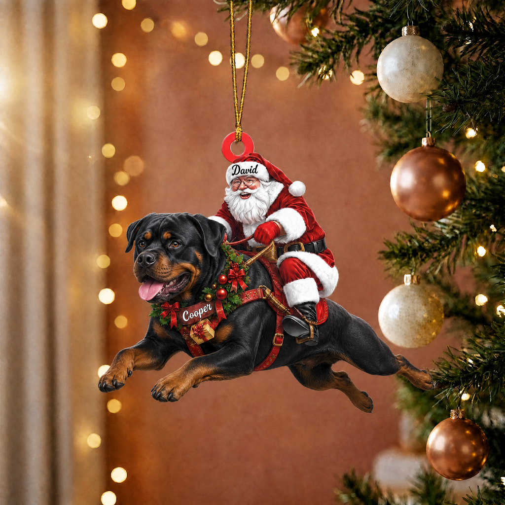 Santa & His Loyal Ride Ornament