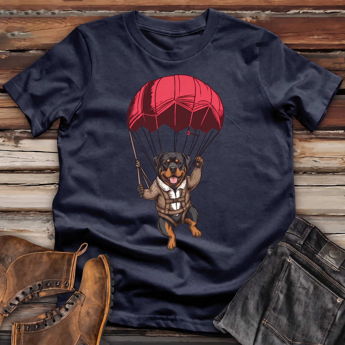 Skydiving Dog T-Shirt
