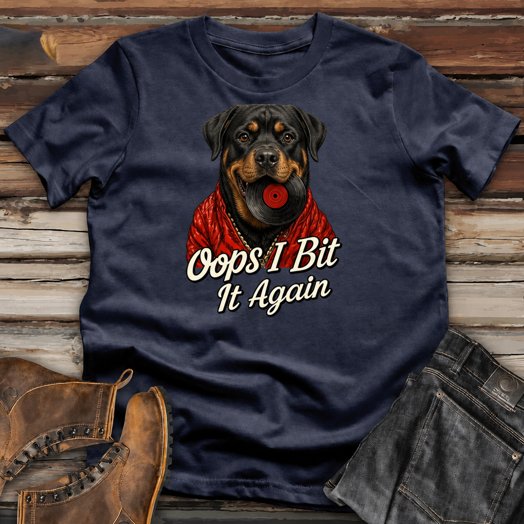 Dog "Oops I Bit It Again" Funny T-Shirt