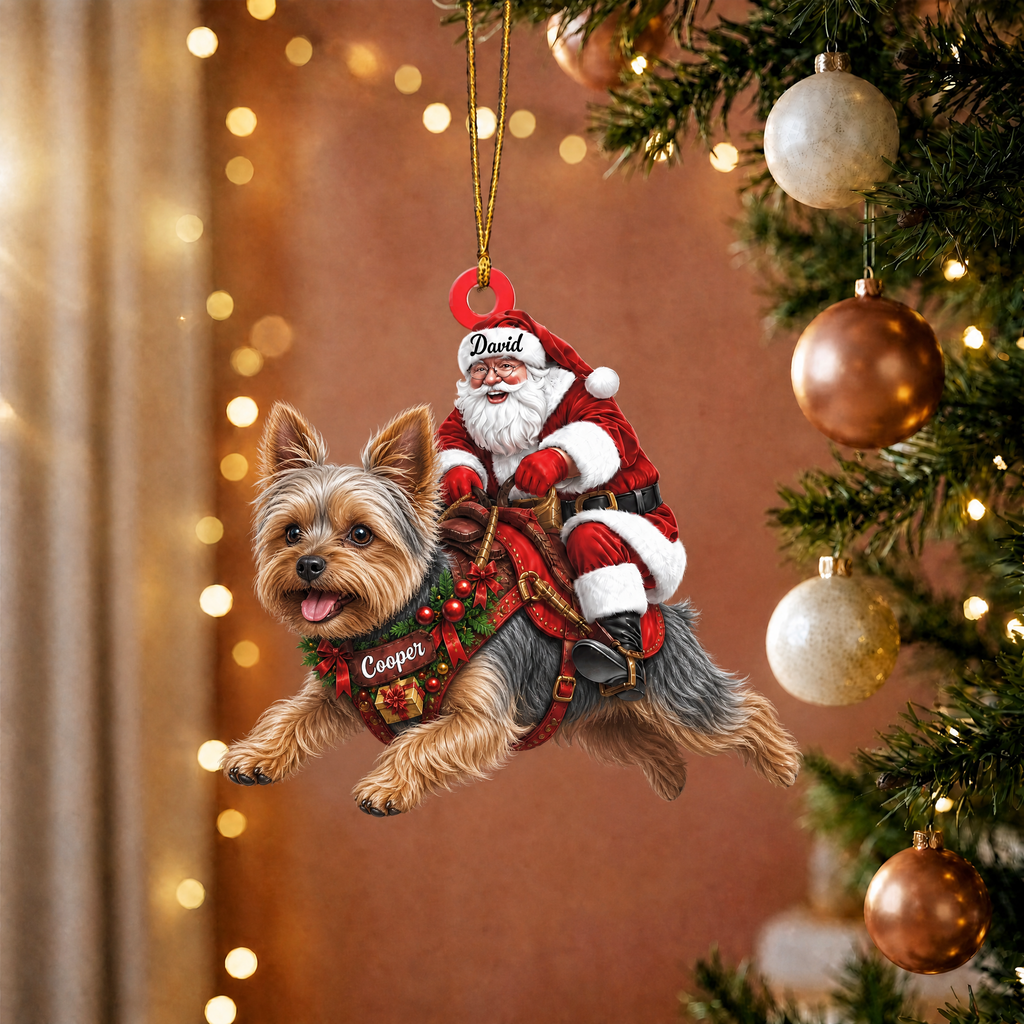 Santa & His Loyal Ride Ornament