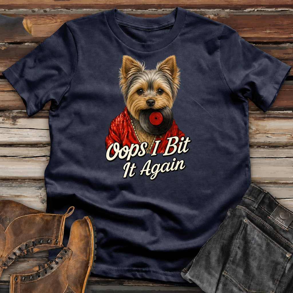 Dog "Oops I Bit It Again" Funny T-Shirt