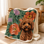 Personalized Dog Blanket – Custom Name & Pet Portrait