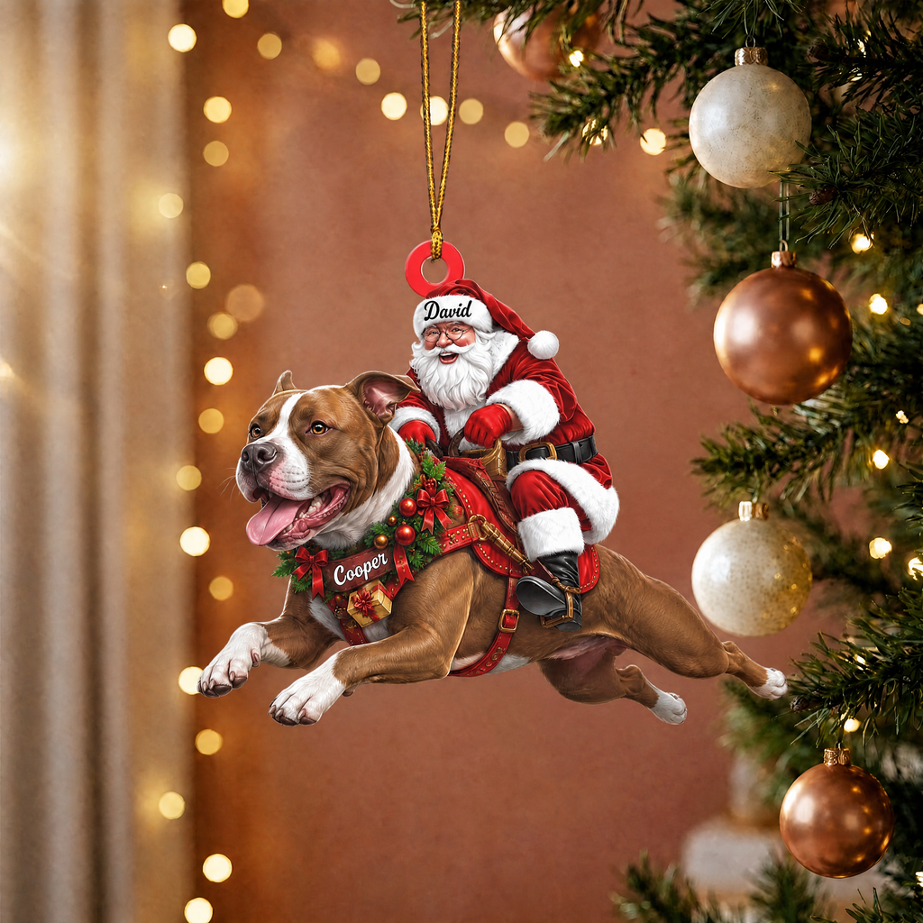 Santa & His Loyal Ride Ornament