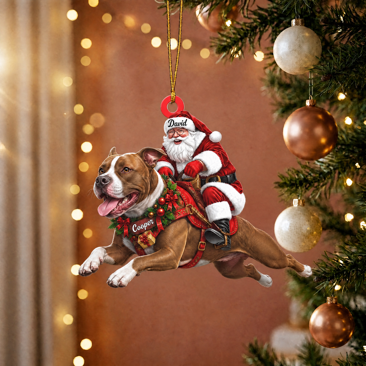 Santa & His Loyal Ride Ornament