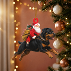 Santa's Dog Express Custom Name Ornament