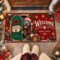 Personalized Dog Doormat – Santa's Paw-sistant, Custom Name