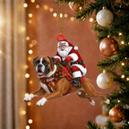 Santa & His Loyal Ride Ornament