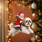 Dog & Mrs. Claus Ornament – Personalized Name