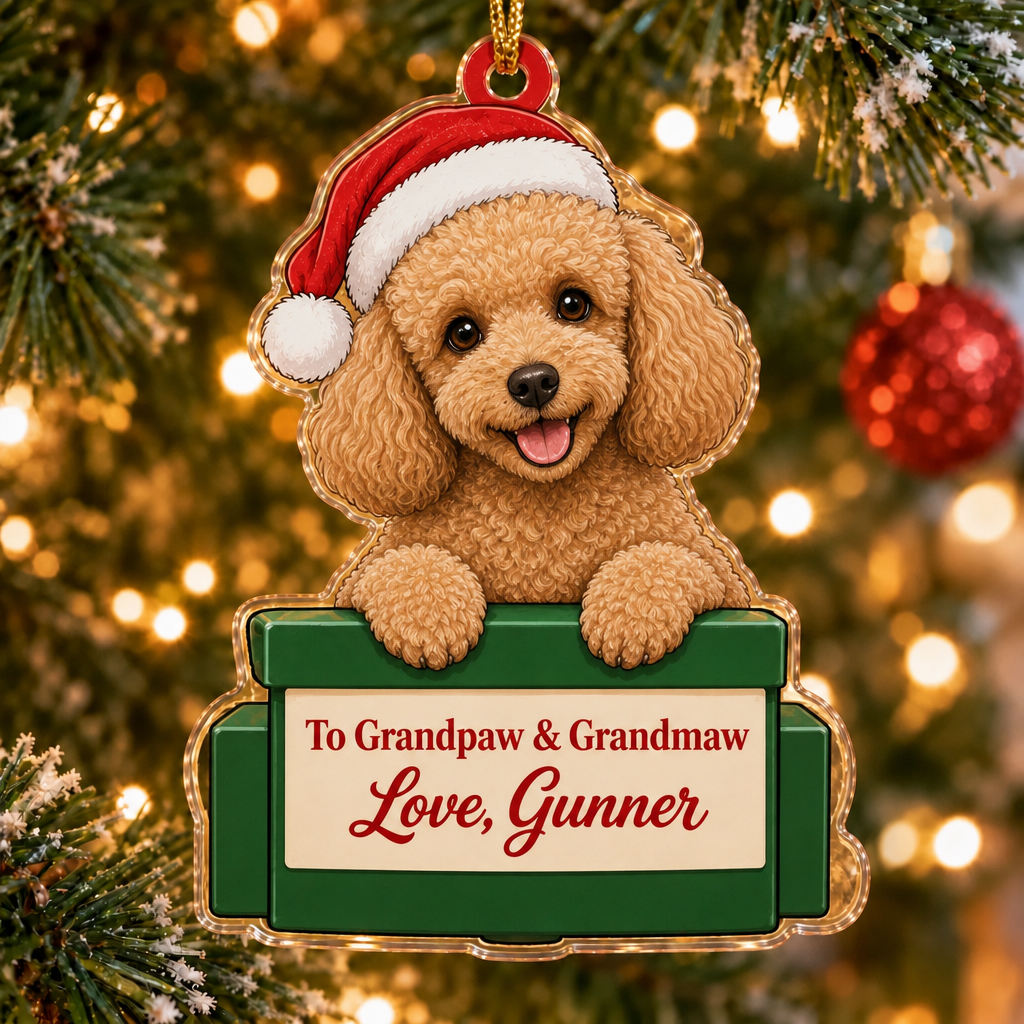 Gift From the Dog Custom Name Ornament
