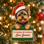 Gift From the Dog Custom Name Ornament