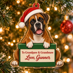 Gift From the Dog Custom Name Ornament