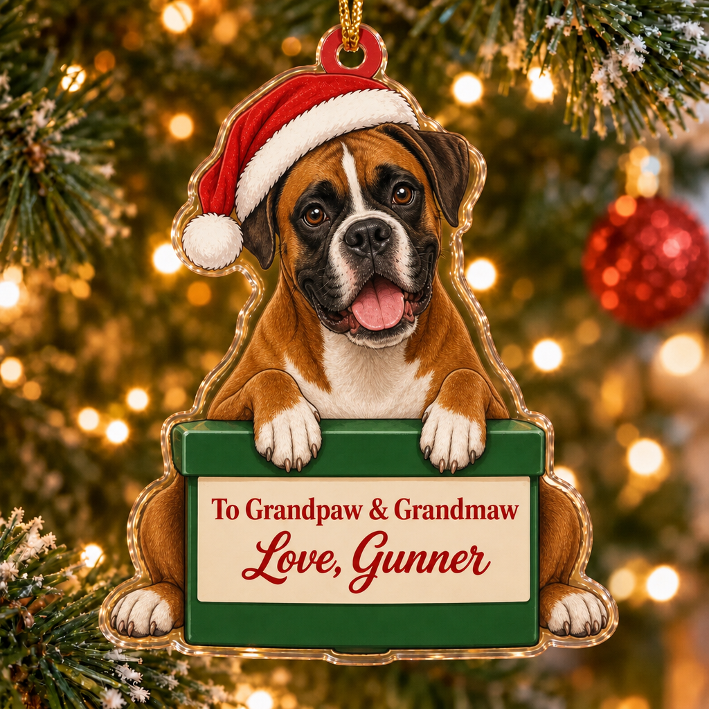 Gift From the Dog Custom Name Ornament