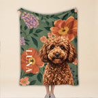 Personalized Dog Blanket – Custom Name & Pet Portrait