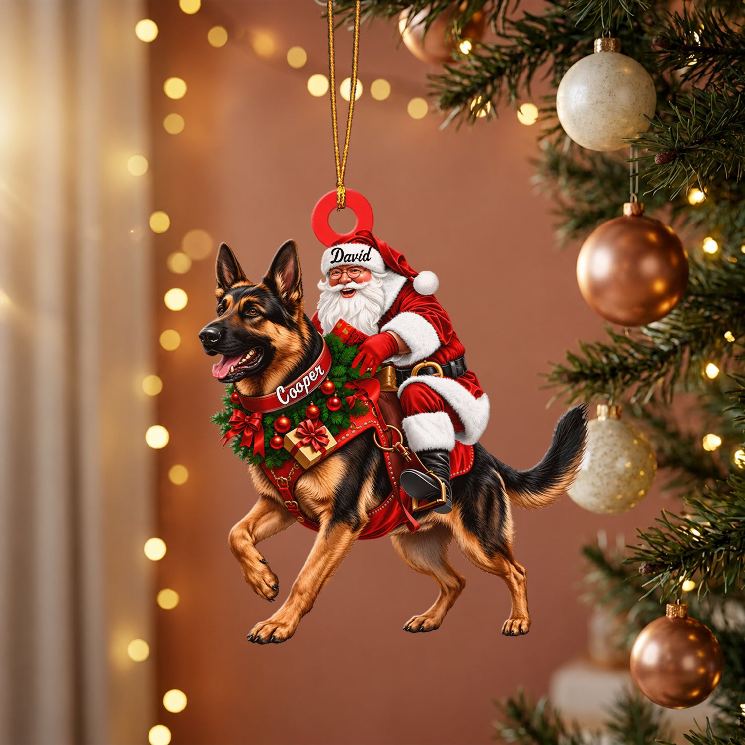 Santa & His Loyal Ride Ornament