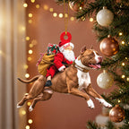 Santa's Dog Express Custom Name Ornament