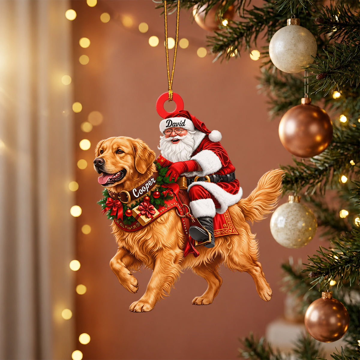 Santa & His Loyal Ride Ornament