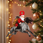 Santa's Dog Express Custom Name Ornament