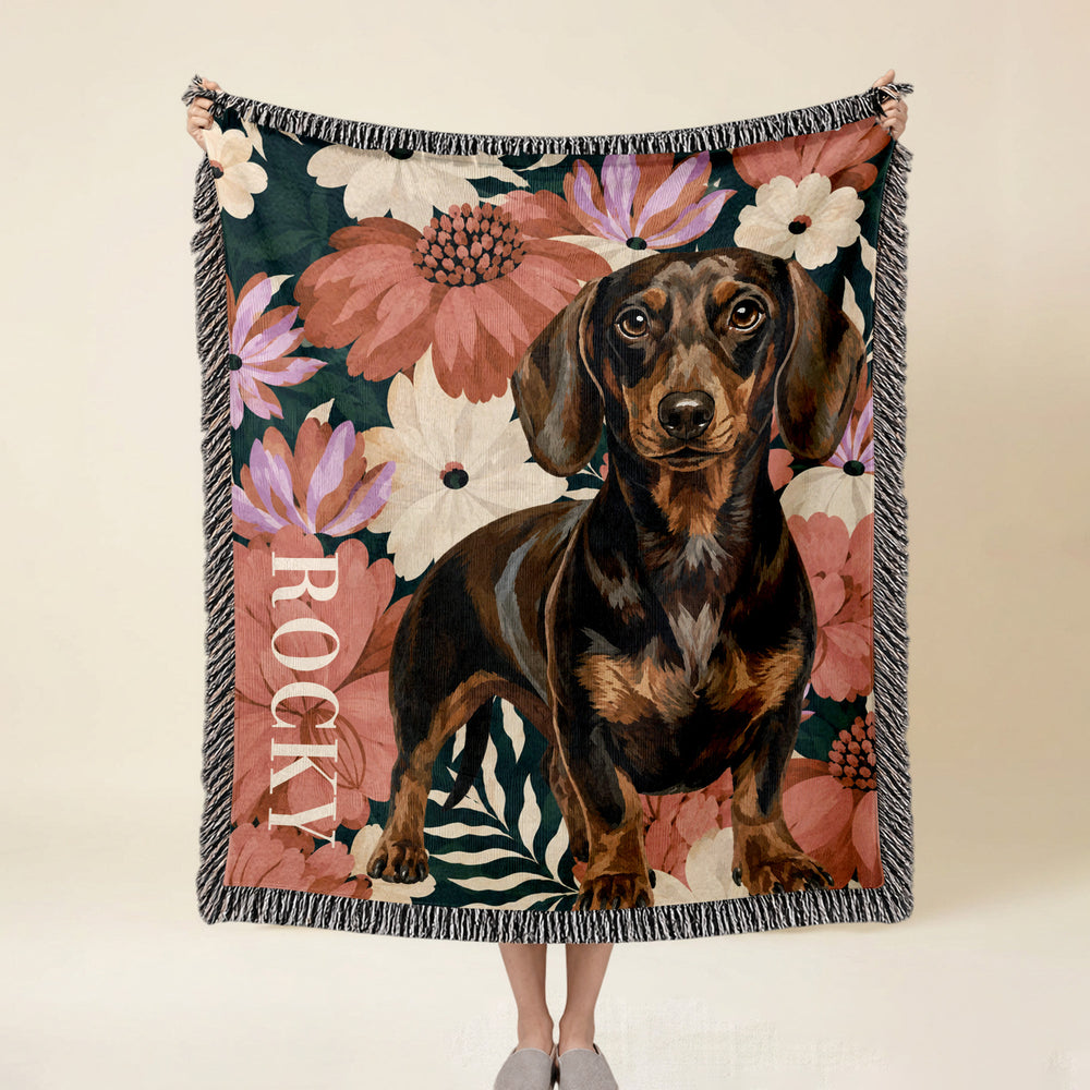 Loyal Hues Pet Throw - Tender Rosewood Garden