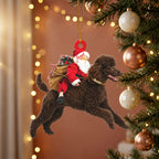 Santa's Dog Express Custom Name Ornament