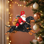 Santa's Dog Express Custom Name Ornament