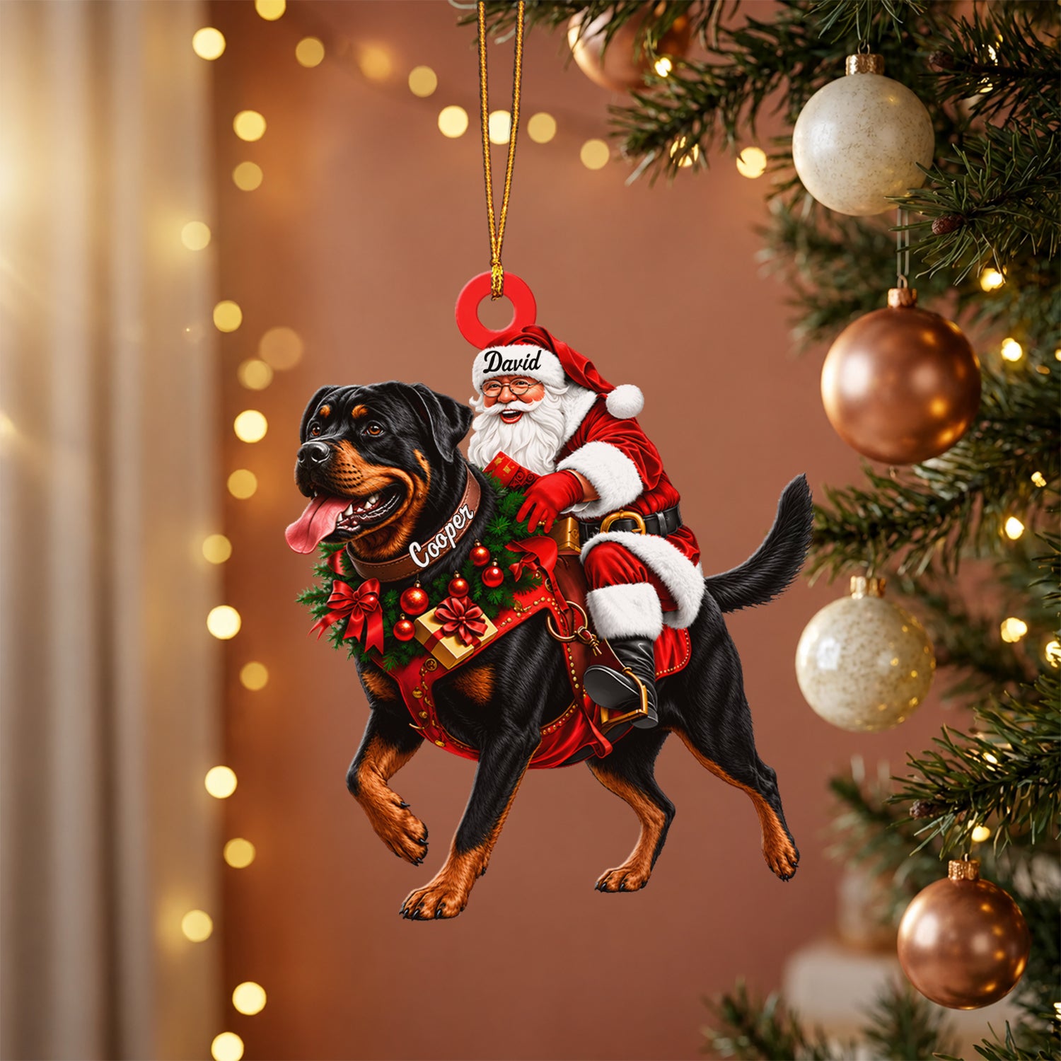 Santa & His Loyal Ride Ornament