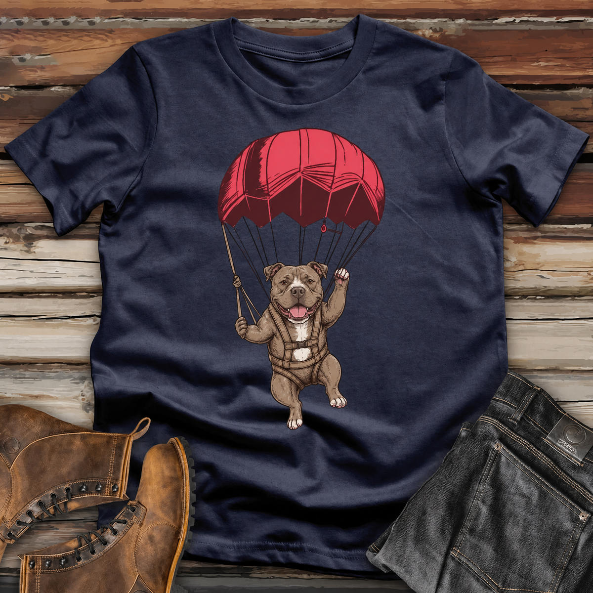 Skydiving Dog T-Shirt