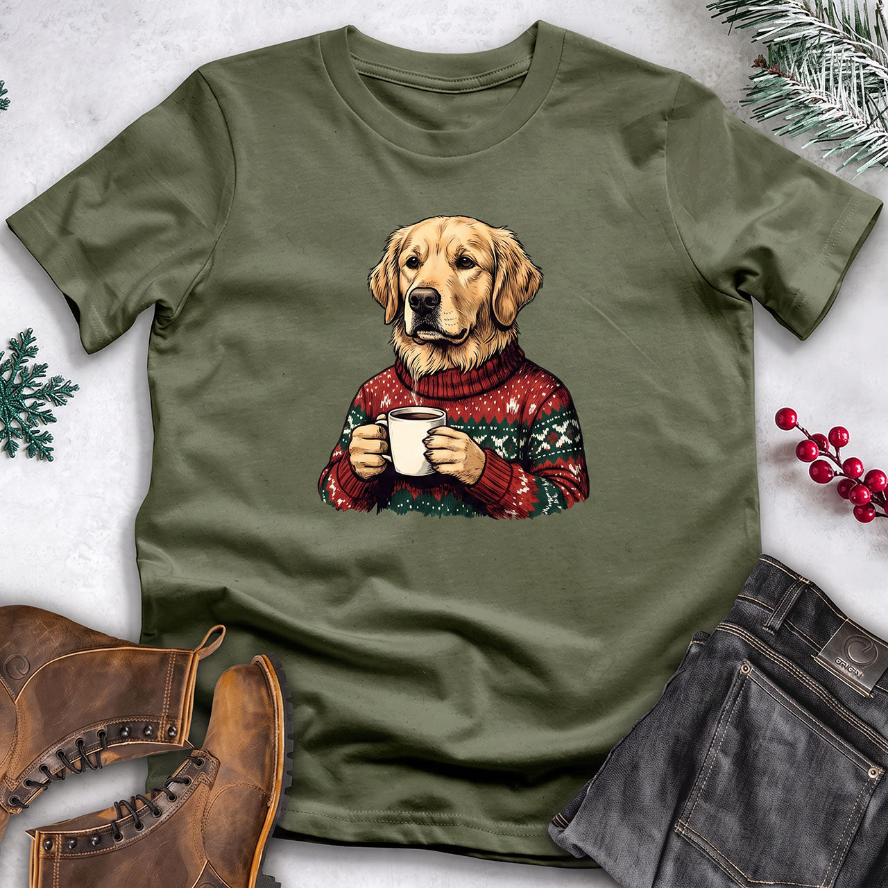Cozy Sweater Dog Tee